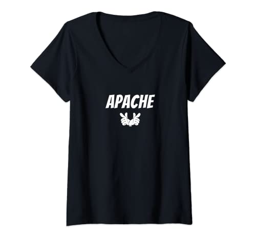 Damen Colles Apache Design T-Shirt mit V-Ausschnitt Damen Colles Apache Design T-Shirt mit V-Ausschnitt von Apache Apache Apache