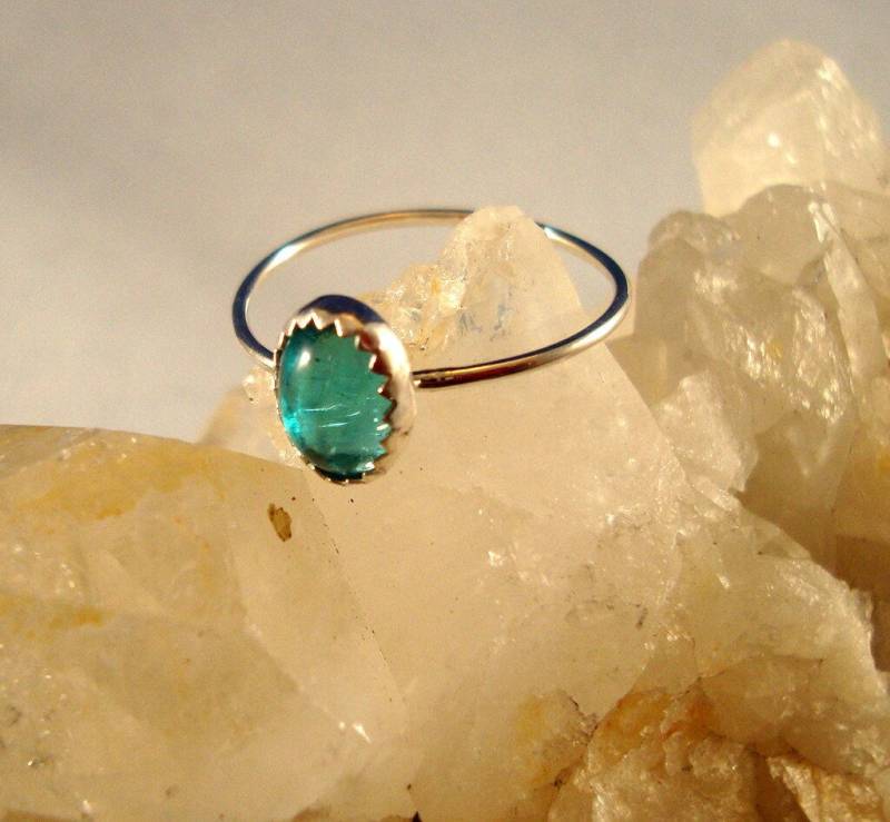 Aqua Blau | Wie Schweizer Blautopas Farbe Vintage Swarovski Stein in Neuem Ring - Recyceltes Sterling Silber Sonderanfertigung Ihrer Größe von ApacheMoon