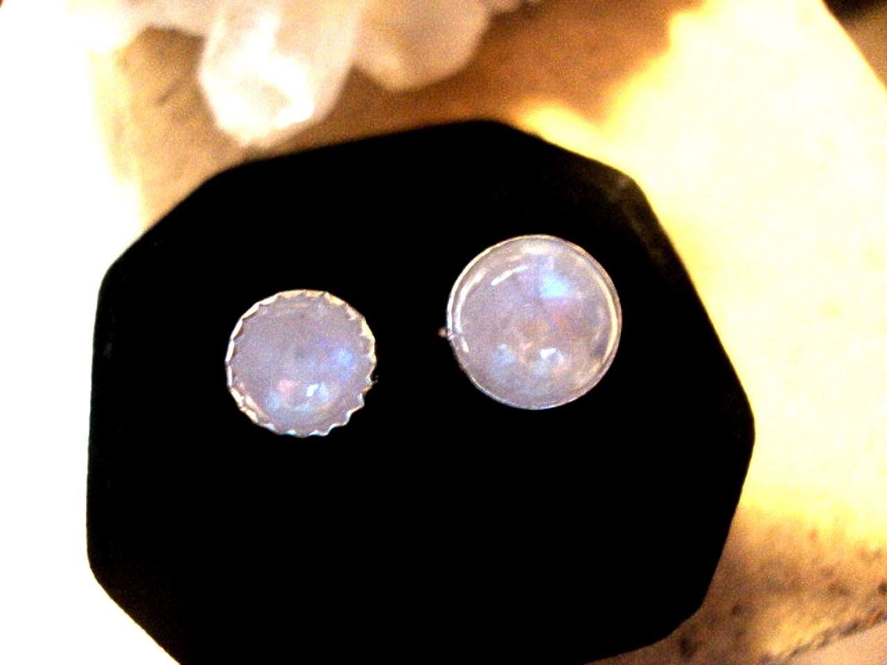 Doppelter Regenbogen Mondsteinring .925 Sterling Silber Verstellbar Offen 8 Mm & 10 Mm- Ungewöhnlich - Custom Made in Usa von ApacheMoon