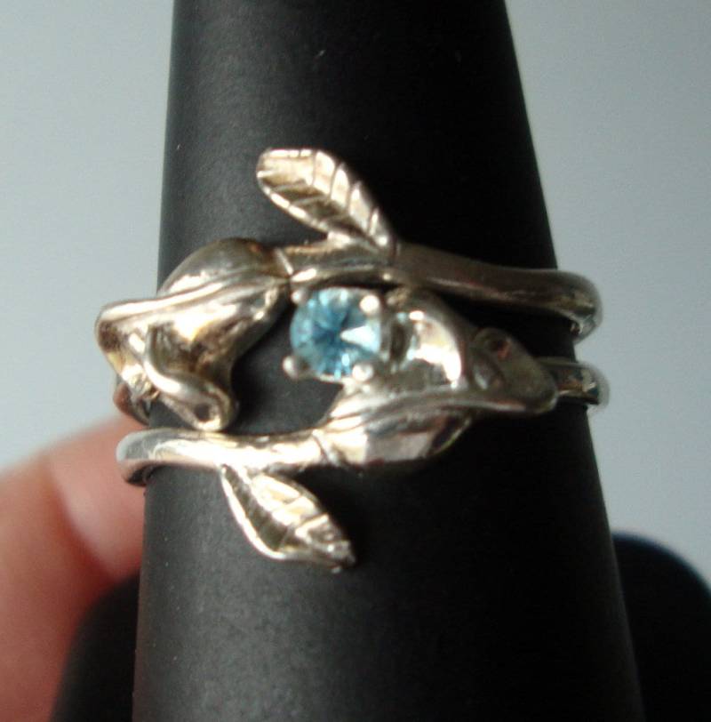 Ehering Mit Einer Auswahl An Steinen in Umweltfreundlichen Sterlingsilber Nach Wahl Den Usa Hergestellt - Ihre Größe Zwei Ringe Natur Vine Leaf & von ApacheMoon