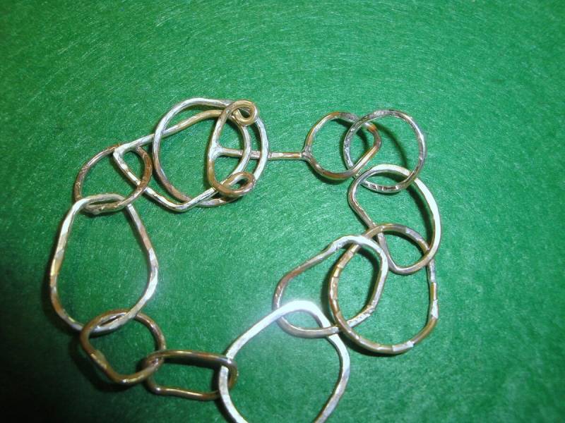 Große Unregelmäßige Glieder Aus Sterling Silber - Kettenarmband- Komplett Handgemacht Recyceltem von ApacheMoon