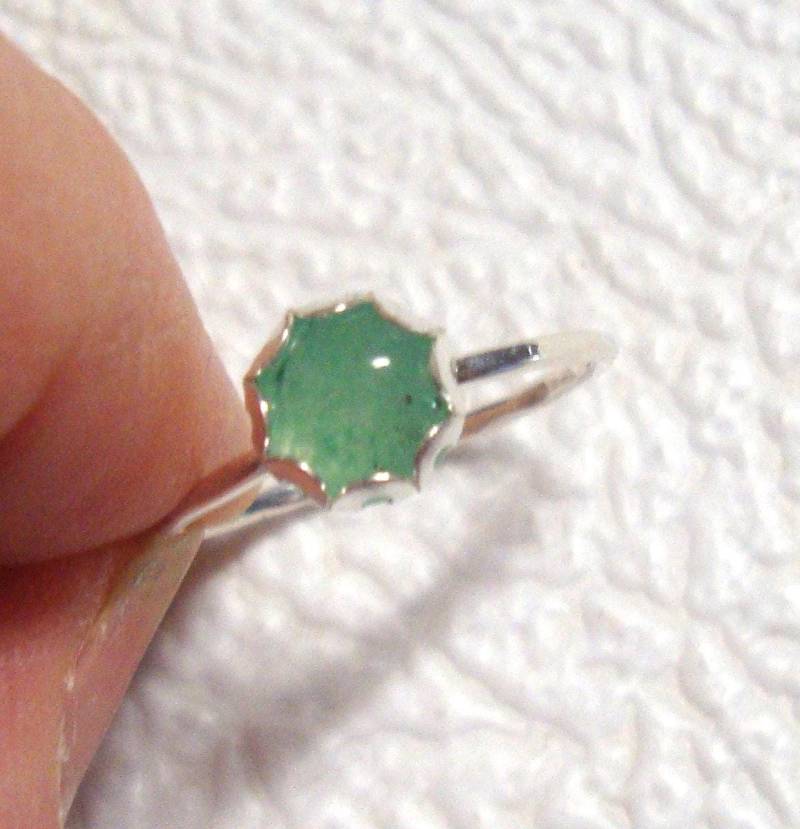 Grüner Aventurin Ring - Massives Sterlingsilber Aus Recycelten Umweltfreundlichen Quellen Spezialanfertigung in Den Usa Von Mir von ApacheMoon