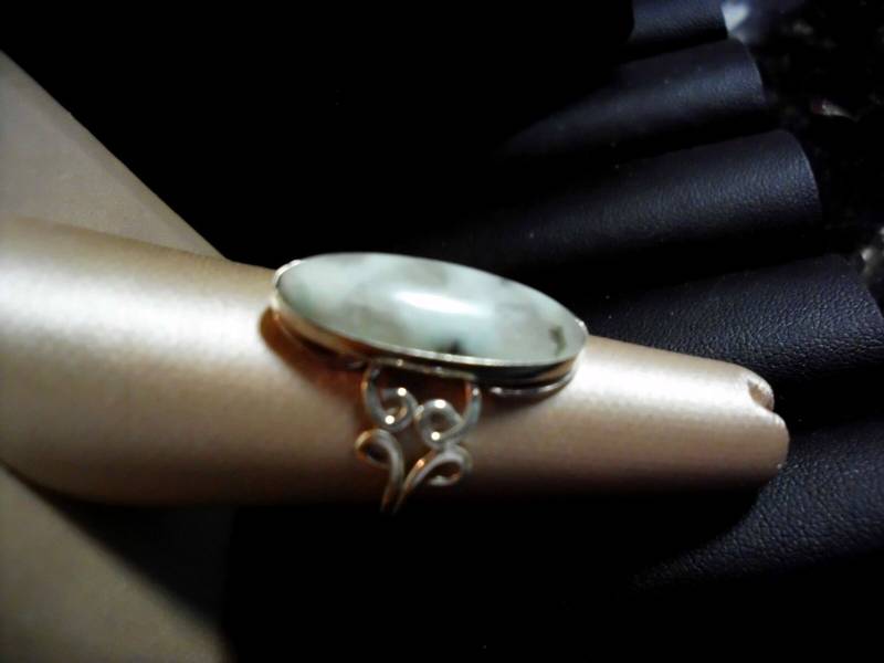 Peace Ring Massiv Sterling Silber Schmuck Stein Handgefasst Ca 2, 5 cm - Größe 17 Bis 18 von ApacheMoon