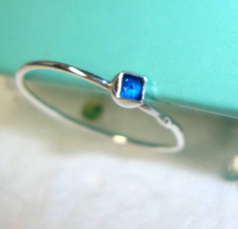Ring Blau Saphir Sterling Silber - Eco-Freundlich Passen in Ihrer Größe von ApacheMoon
