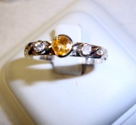 Ring - Citrin Und Saphire 925 Sterling Silber Fair Trade Umweltfreundlich Recycelt von ApacheMoon