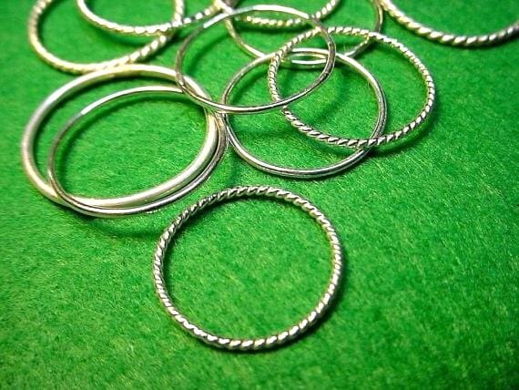 Ring Minimal - Skinny Stacker/Spacer/Knöchel/Mittelfinger Recycelter Gold Filled Oder Sterling Silber Wunschgröße Sale Ein Usa von ApacheMoon