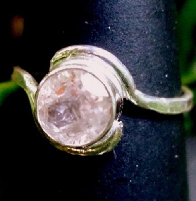 Sunstone Ring Hug Wrap in Silber Massiv 6 Mm Natürlicher Edelstein - Größe 5.75 Ist Bereit Zum Versand Pink Orange Made Usa Von Mir Kostenloser von ApacheMoon