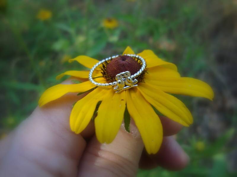 Verliebte Vögel - Ring Aus 925Er Silber Eco Friendly Recycle Wird in Deiner Größe Hergestellt Geschenk Als Brautjungfer, Freundschaft, Verlobung von ApacheMoon