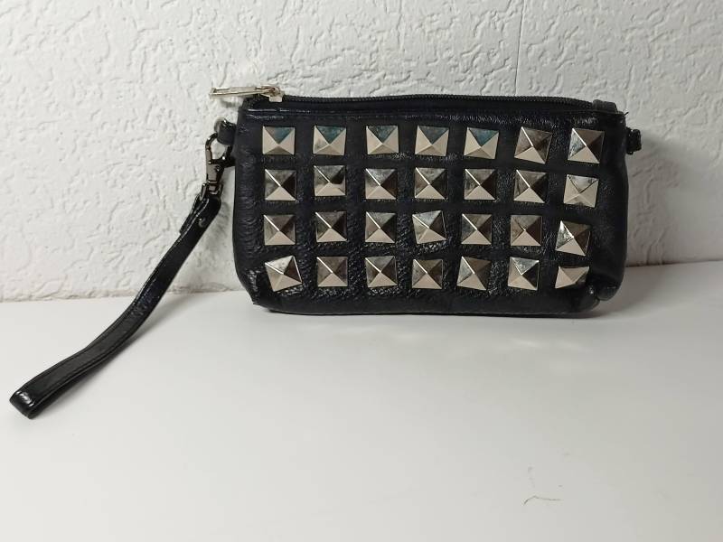 Vintage Portemonnaie, Ledertasche Mit Nieten Von So Nize, Brieftasche Damen Und Herren von ApadisArt