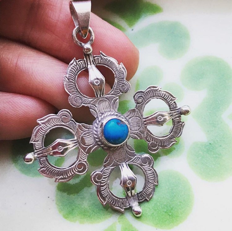 Bizantino Anhänger - Sterling Silber & Türkis Bizantino Anhänger - Sterling Silber & Türkis von ApapachosJewellery