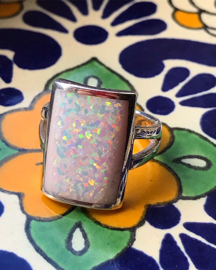 Brillantring - Sterling Silber & Opal Brillantring - Sterling Silber & Opal von ApapachosJewellery