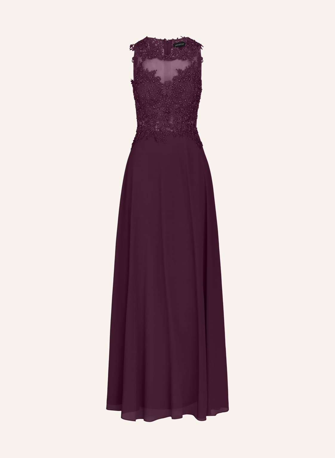 Apart Abendkleid Mit Spitze Und Schmucksteinen rot von Apart