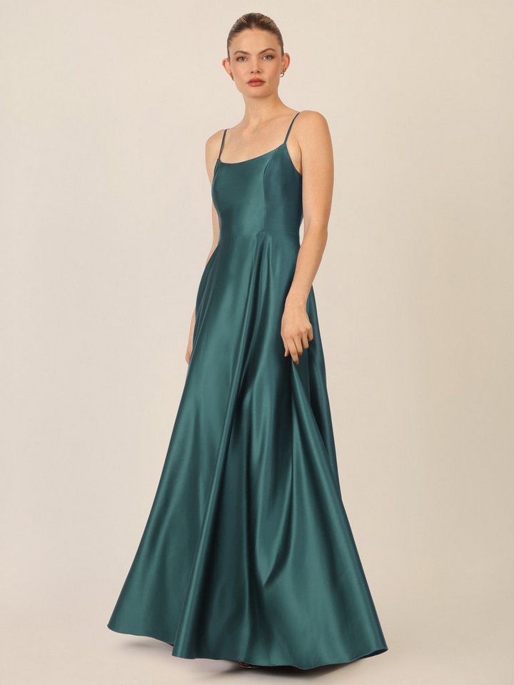 Apart Abendkleid aus Satin mit Spaghettiträgern von Apart