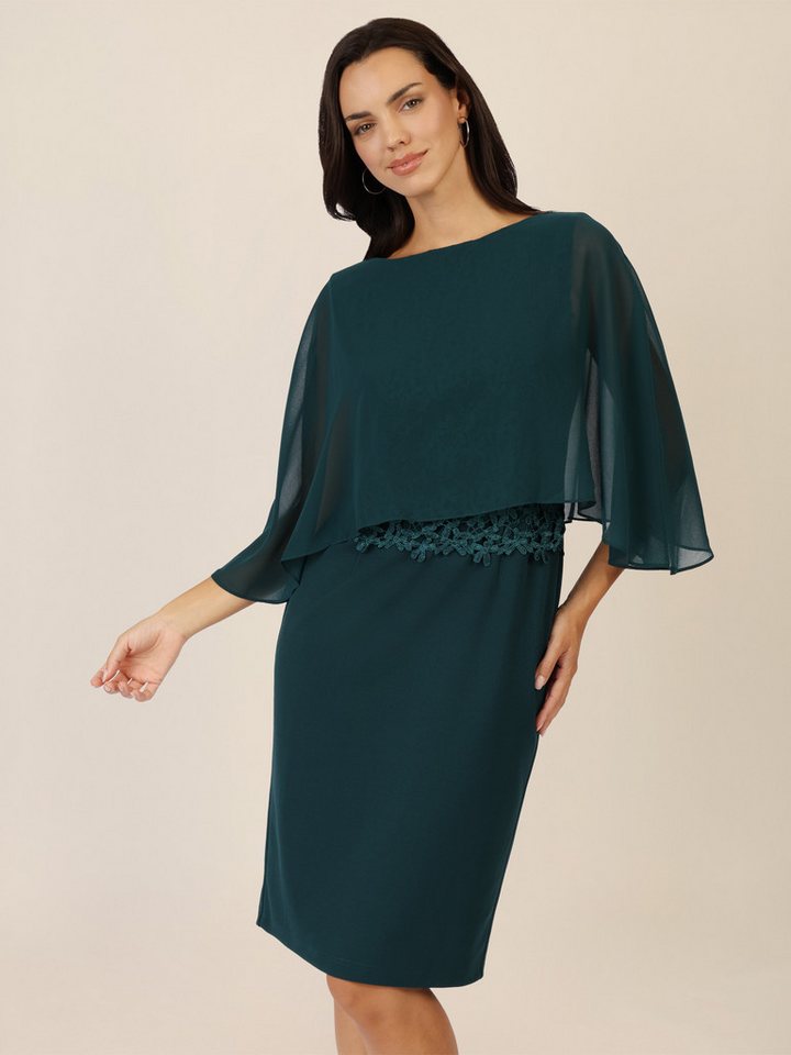 Apart Abendkleid in Lagenoptik mit Spitzenborte von Apart