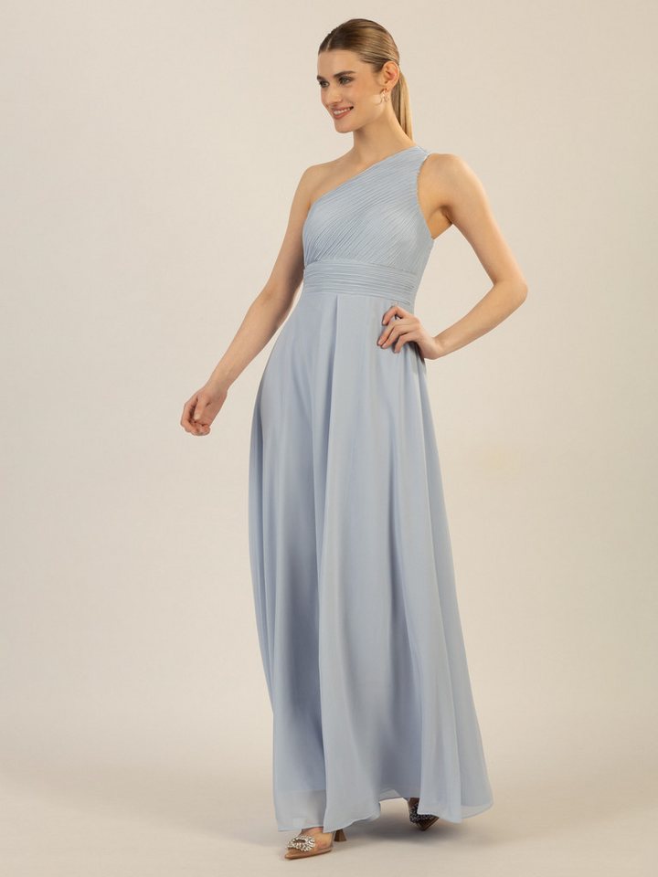 Apart Abendkleid mit Plissee- Drapierung vorne und Smoke- Einsatz hinten von Apart