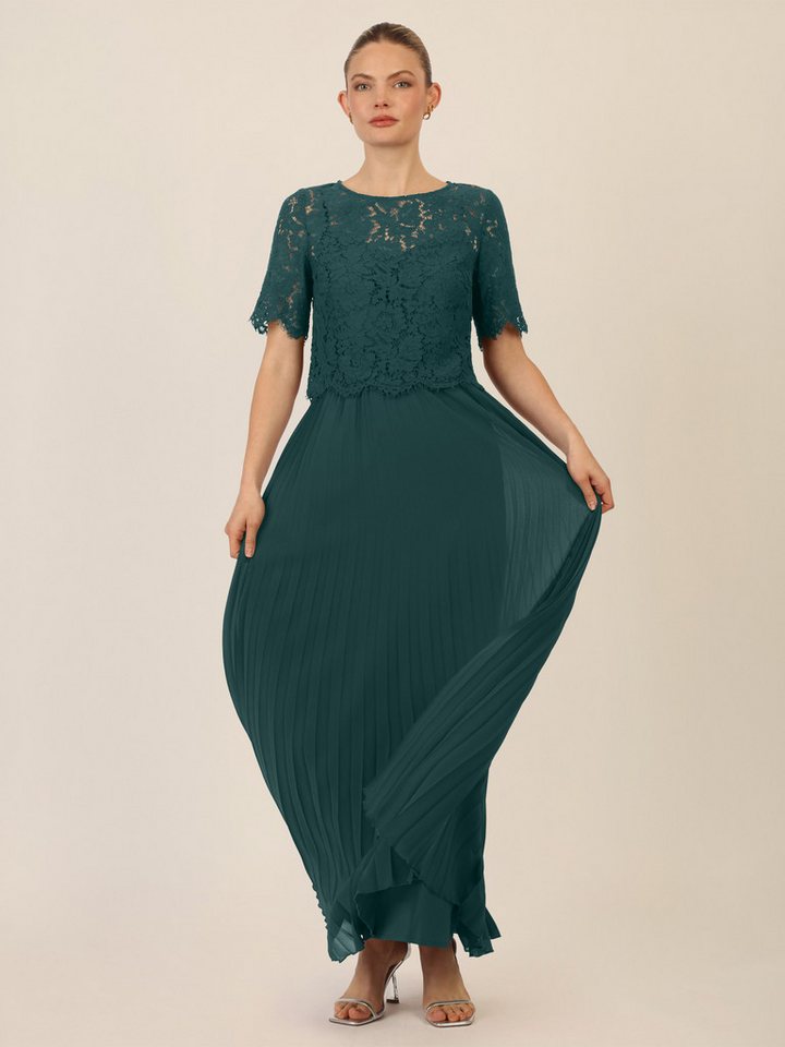 Apart Abendkleid mit Spitzenoberteil und Plisseerock von Apart