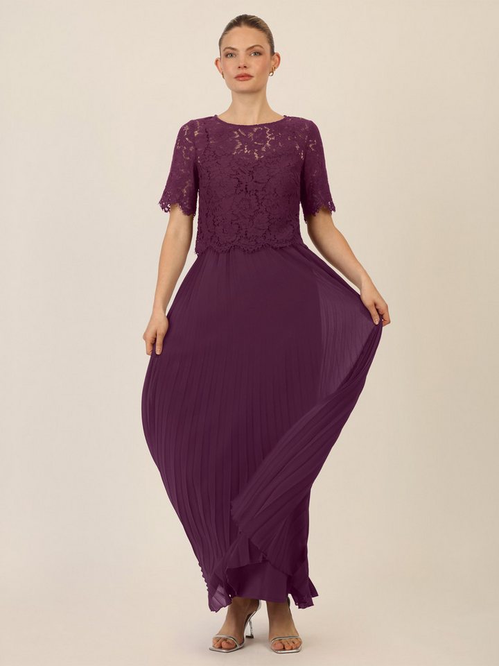 Apart Abendkleid mit Spitzenoberteil und Plisseerock von Apart