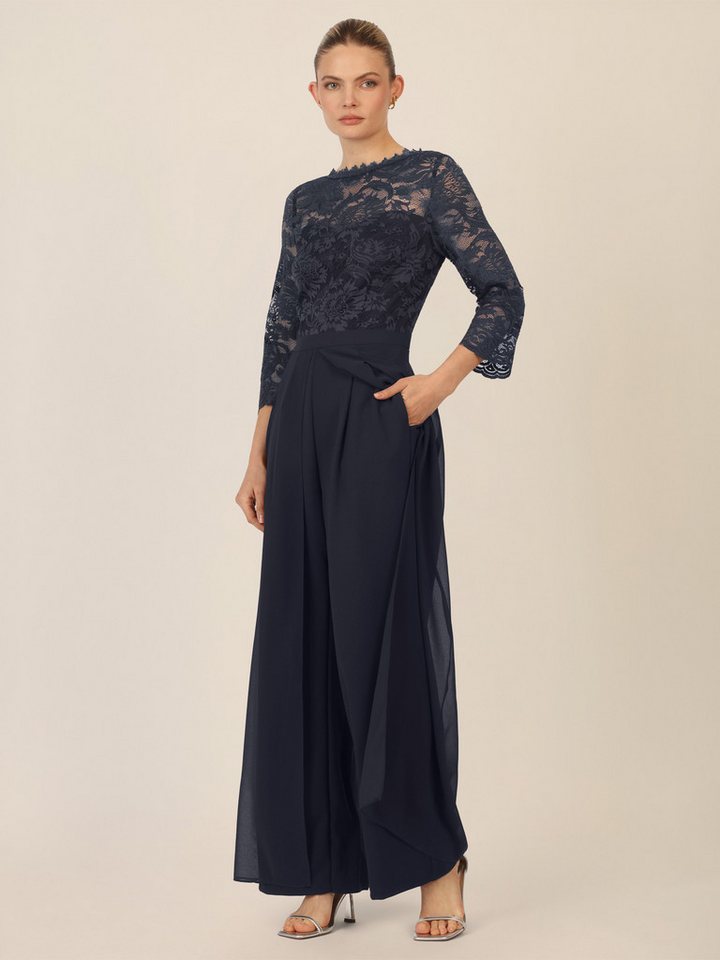 Apart Jumpsuit mit Spitzentop und weitem Bein von Apart