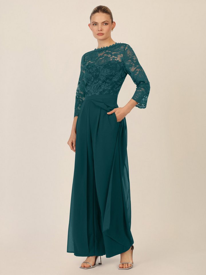 Apart Jumpsuit mit Spitzentop und weitem Bein von Apart