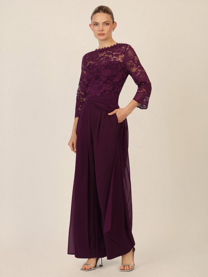 Apart Jumpsuit mit Spitzentop und weitem Bein von Apart