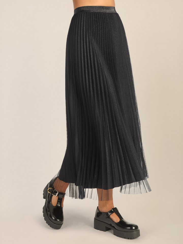 Apart Maxirock aus weichem Tüll mit allover Sonnenplissee Falten von Apart