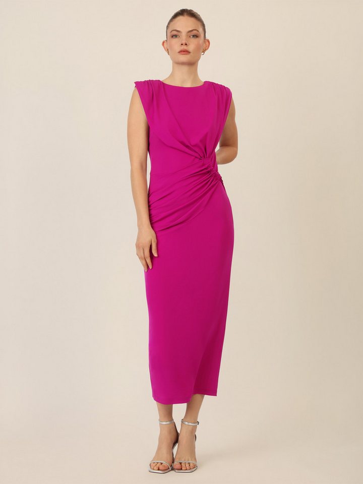 Apart Midikleid mit Drapierung und Raffdetail von Apart