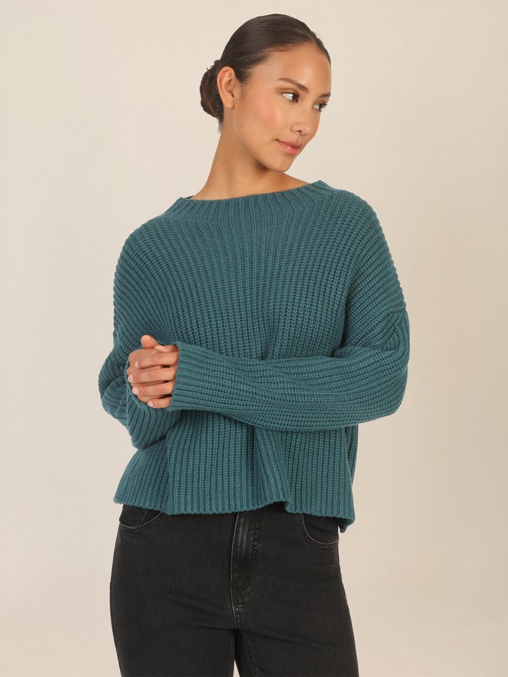 Apart Stehkragenpullover mit Strukturmuster von Apart