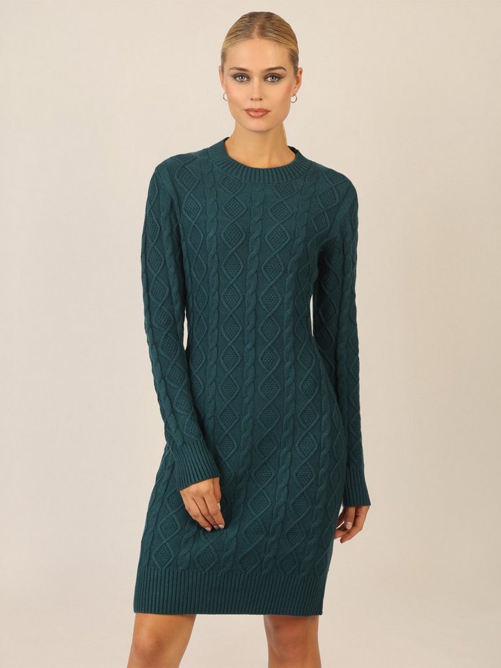 Apart Strickkleid mit Strukturmuster und Rundhalsausschnitt von Apart