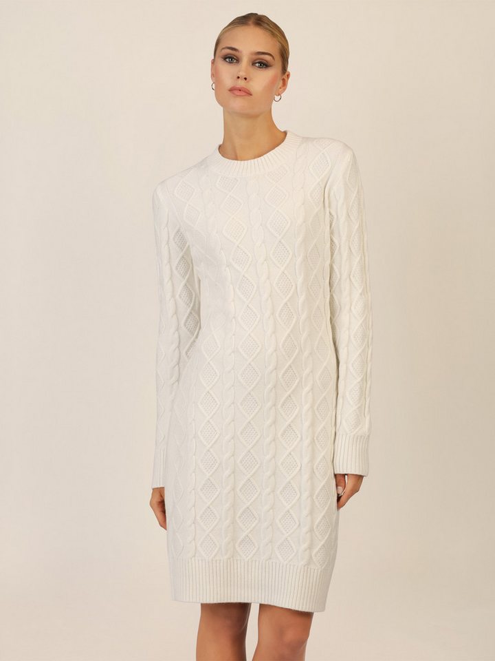 Apart Strickkleid mit Strukturmuster und Rundhalsausschnitt von Apart