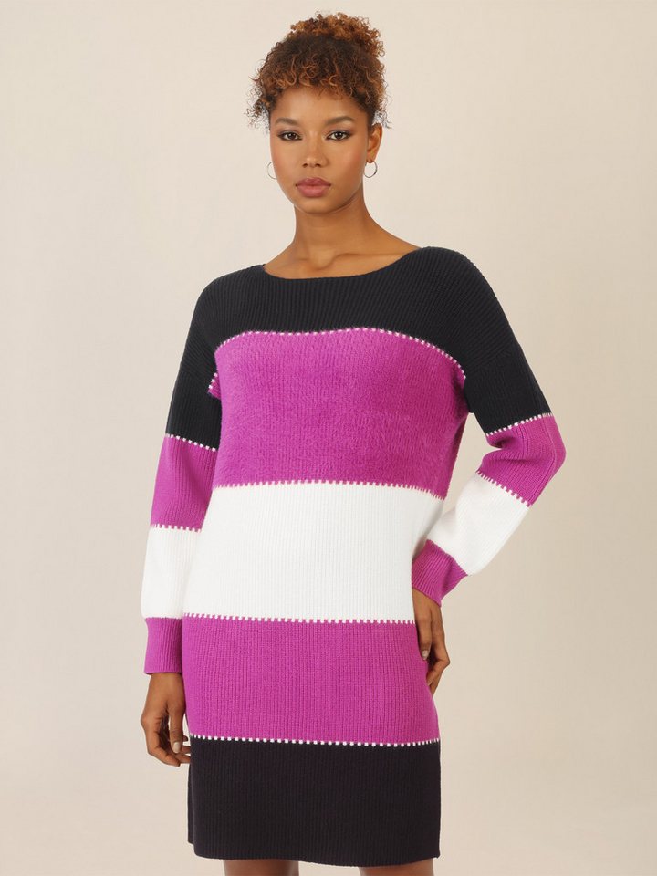 Apart Strickkleid mit breiten Blockstreifen von Apart