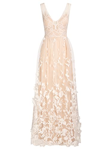 ApartFashion Damen Apart Abendkleid mit 3-d-blüten Special Occasion Dress, Weiß, XL EU ApartFashion Damen Apart Abendkleid mit 3-d-blüten Special Occasion Dress, Weiß, XL EU von ApartFashion