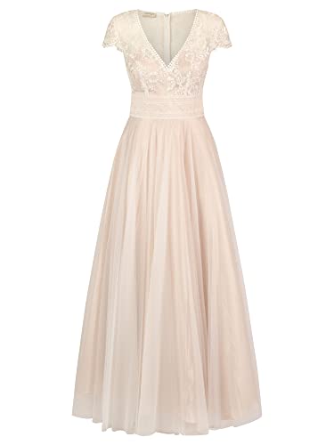 ApartFashion Damen Hochzeitskleid Kleid, Creme, 40 EU von ApartFashion
