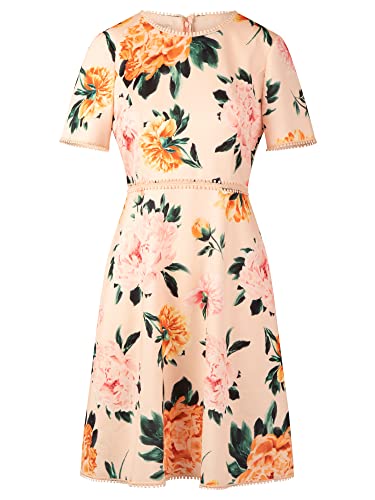 ApartFashion Damen Kleid, Apricot-multicolor, 42 EU von ApartFashion