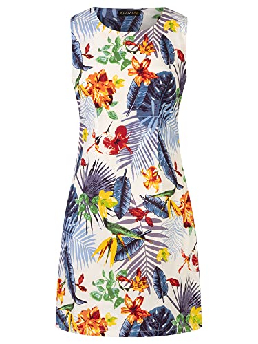 ApartFashion Damen Kleid Dress, Blau-Multicolor, 36 EU von ApartFashion