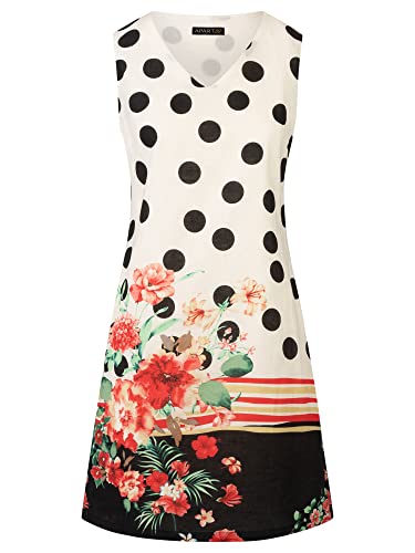 ApartFashion Damen Kleid Dress, Creme-Multicolor, 36 EU von ApartFashion