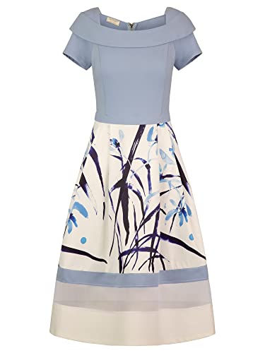 ApartFashion Damen Partykleid Kleid, Creme-blau, 42 EU von ApartFashion
