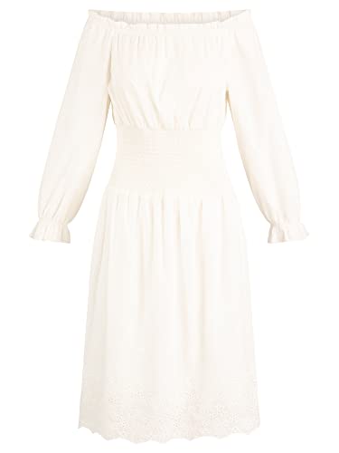 ApartFashion Damen Spitzenkleid Kleid, Creme, Normal von ApartFashion