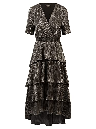 ApartFashion Women's Abendkleid, Silber-schwarz metallic, 36 von ApartFashion