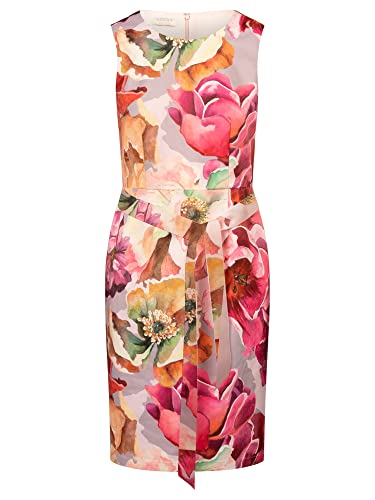 ApartFashion Women's Satinkleid, Rose-Multicolor, 46 von ApartFashion