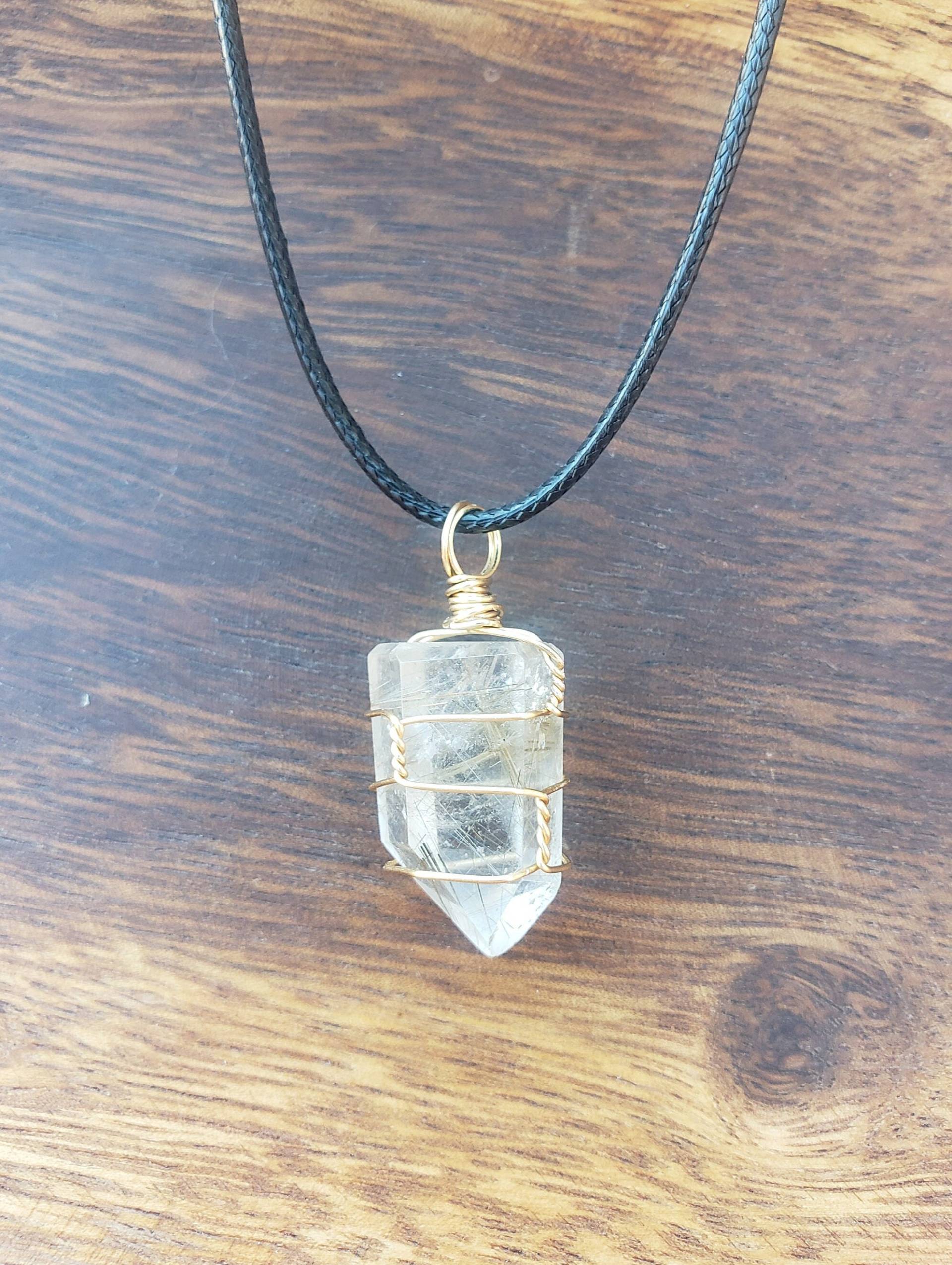 Goldener Rutilquarz Anhänger von ApatiteForCrystalsAZ