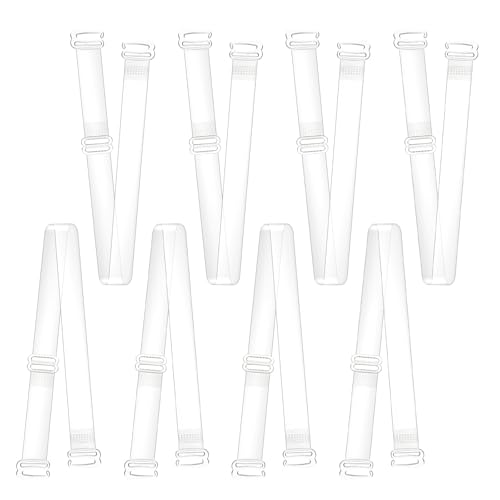 Apausvcm 4 Paare BH Träger,Transparent BH-Träger,Ersatz BH Schultergurte,Unsichtbare Bra Straps,rutschfeste Verstellbare BH Träger,BH Träger Halter,Schulter BH Träger,Ersatz-BH-Träger für Frauen von Apausvcm