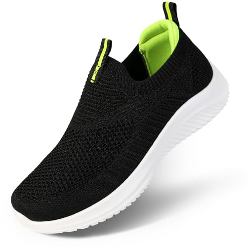 Apawwa Kinder Schuhe FüR Jungen Und Mädchen Turnschuhe Sportschuhe Slip On Kinderschuhe FüR Unisex-Kinder Z2401 Color Green Size 33 von Apawwa