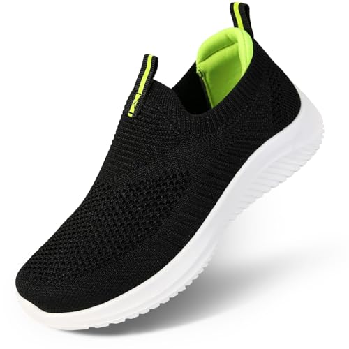 Apawwa Kinder Schuhe FüR Jungen Und Mädchen Turnschuhe Sportschuhe Slip On Kinderschuhe FüR Unisex-Kinder Z2401 Color Green Size 35 von Apawwa