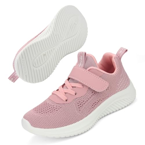 Apawwa Unisex Kinder Schuhe - Jungen Mädchen Sneakers, Kinderschuhe für Jungen und Mädchen, Kinder Sportschuhe Z396 Color Pink Size 27 von Apawwa