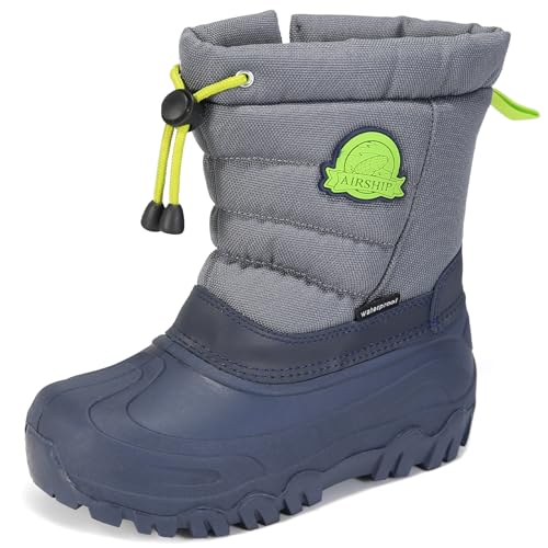 Apawwa Unisex Kinder Winterschuhe Outdoor Winterstiefel Jungen Warmfutter Schneestiefel Mädchen HD479 Color Green Size 27 von Apawwa