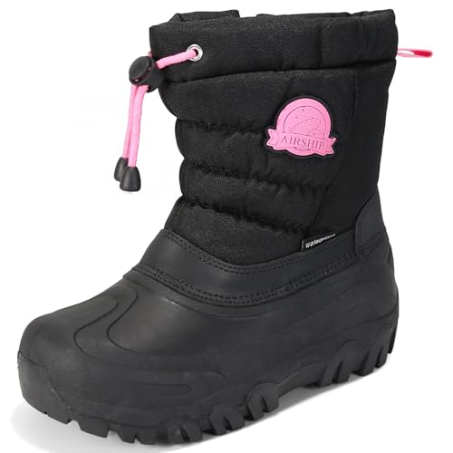 Apawwa Unisex Kinder Winterschuhe Outdoor Winterstiefel Jungen Warmfutter Schneestiefel Mädchen HD479 Color Pink Size 26 von Apawwa