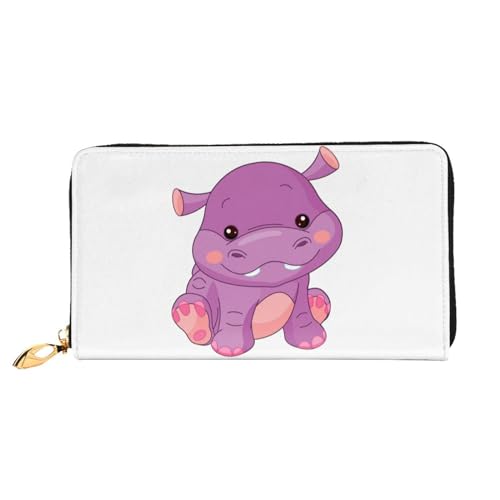 Apbdffjnf Cry Rabbit Damen-Geldbörse, Leder, lang, Reise-Geldbörse, Kreditkartenhalter, Reißverschluss, Handtasche, Cartoon-Violett, Einheitsgröße von Apbdffjnf