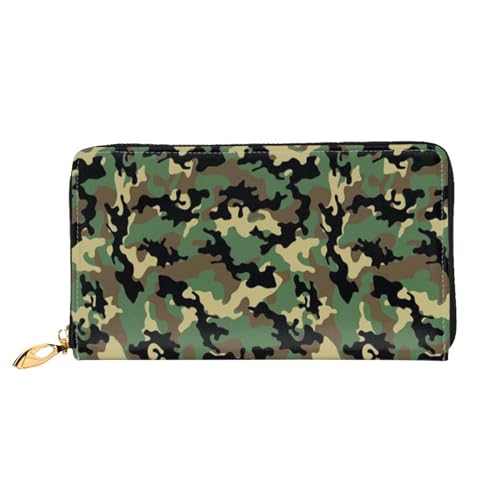 Apbdffjnf Cry Rabbit Damen-Geldbörse, Leder, lang, Reise-Geldbörse, Kreditkartenhalter, Reißverschluss, Handtasche, camouflage, Einheitsgröße von Apbdffjnf