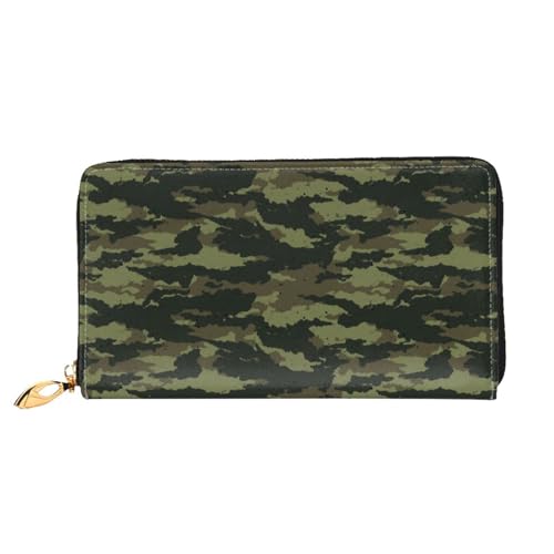 Apbdffjnf Cry Rabbit Damen-Geldbörse, Leder, lang, Reise-Geldbörse, Kreditkartenhalter, Reißverschluss, Handtasche, camouflage, Einheitsgröße von Apbdffjnf