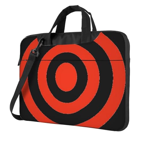 Apbdffjnf Design Target Laptoptasche für Damen und Herren, Laptophülle, Computertasche, Aktentasche, Schultertasche mit Gurt, 33 cm, 35,6 cm, 39,6 cm, Schwarz , 15.6 inch von Apbdffjnf